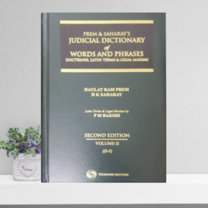 Judicial Dictionary Of Words And Phrases by Prem & Saharay (Set Of 4 Vols.) – 2nd Edition