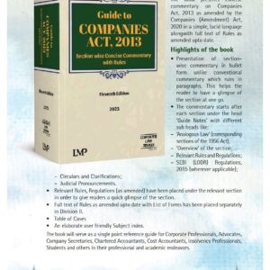 Guide to Companies Act, 2013-Section wise Concise Commentary 11th Edition 2023 by Corporate Law Adviser