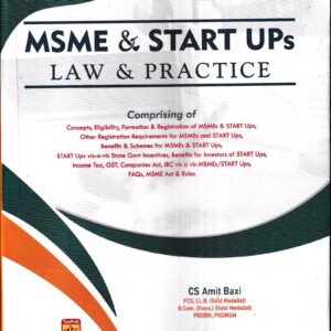 MSME & Start UPs Law and Practice by Amit Baxi, Nisha Bhandari, Satyadev Purohit, Pragya Lalwani & Pragya Bhandari – Edition 2023