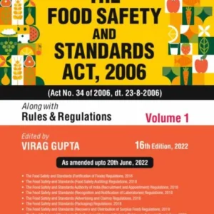 Commercial’s The Food Safety and Standards Act 2006 by Virag Gupta (Two Vols) – 16th Edition