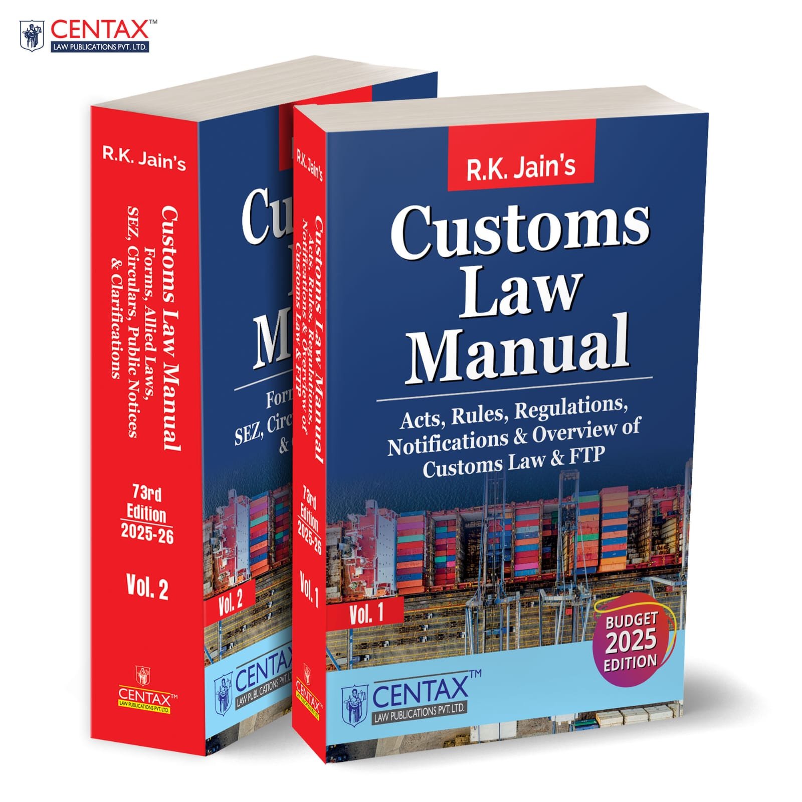 R.K. Jain’s Customs Law Manual (Set of 2 Vols)- Edition 2025-26