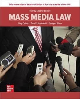Mass Media Law ISE by Pember Don – Edition 2022