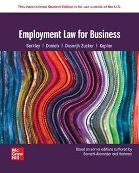Employment Law for Business by Dawn Bennett-Alexander – Edition 2023