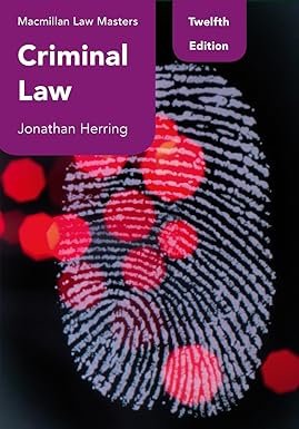 Criminal Law by Jonathan Herring – Edition 2021