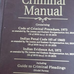 Criminal Manual POCKET (Cr.P.C., I.P.C. and Evidence) by Universals Legal Manual – Edition 2024