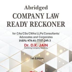 Company Law Ready Reckoner (Abridged) by D.K. Jain – 1st Edition 2024