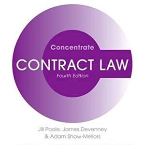 Contract Law Concentrate by Poole Jill – Edition 2019
