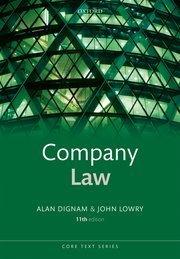 Company Law (Core Texts Series) by Alan Dignam, John Lowry – Edition 2021