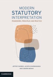 Modern Statutory Interpretation by Jeffrey Barnes – Edition 2023