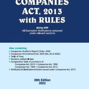 BHARAT COMPANIES ACT, 2013 with RULES ( 39TH Pkt edn.)