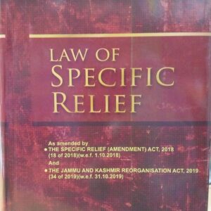 ORIENT LAW OF SPECIFIC RELIEF BY G.C.V. SUBBA RAO 9TH EDITION 2023