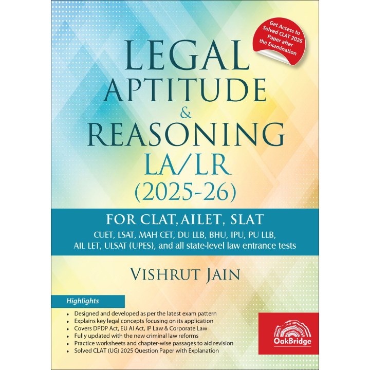 Legal Aptitude & Reasoning LA/LR by Vishrut Jain – 1st Edition 2025
