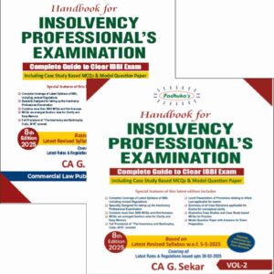Handbook for Insolvency Professionals Examination By G Sekar (Set of 2 Vols.) – 8th Edition 2025